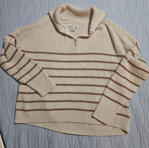 Rachel Zoe Sweaters - Rachel Zoe Striped Collared Sweater